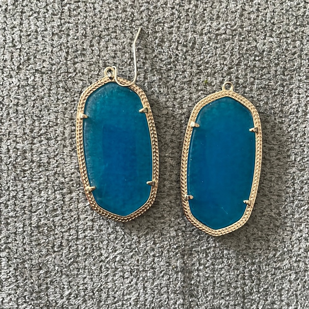 Lightly used blue earrings